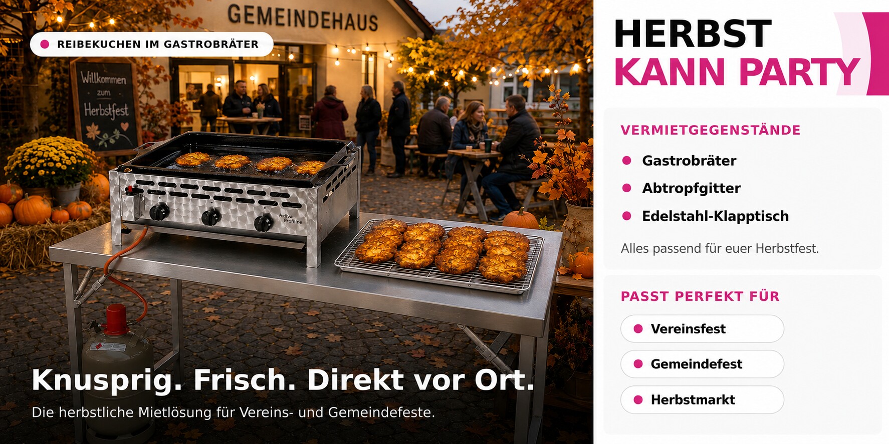 Herbstserie Motiv 1: Reibekuchen im Gastrobräter