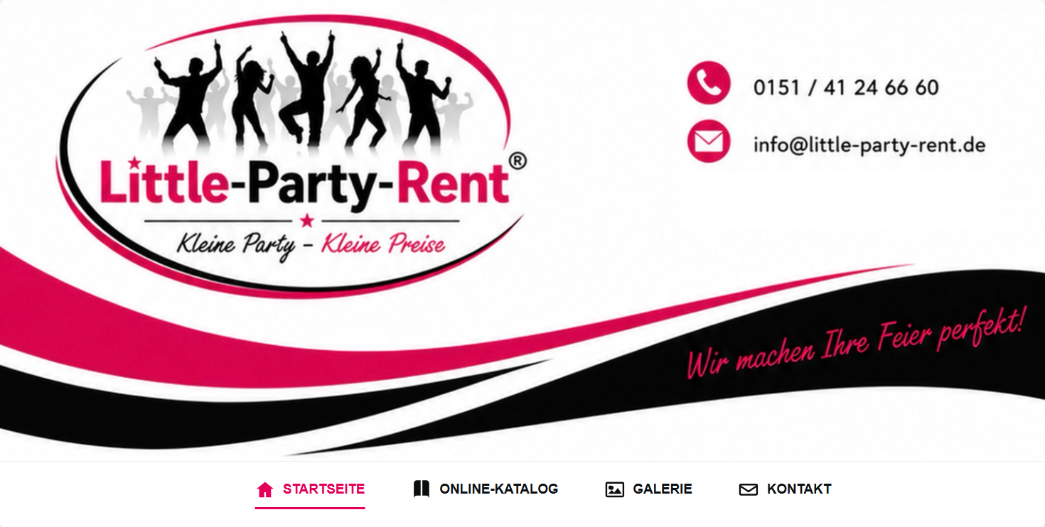 Little-Party-Rent – Kleine Party, kleine Preise. Telefon 0151 41 24 66 60, E-Mail info@little-party-rent.de