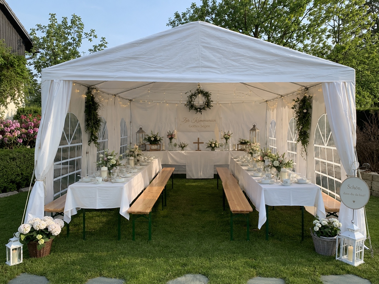 Pavillon für Kommunion oder Konfirmation